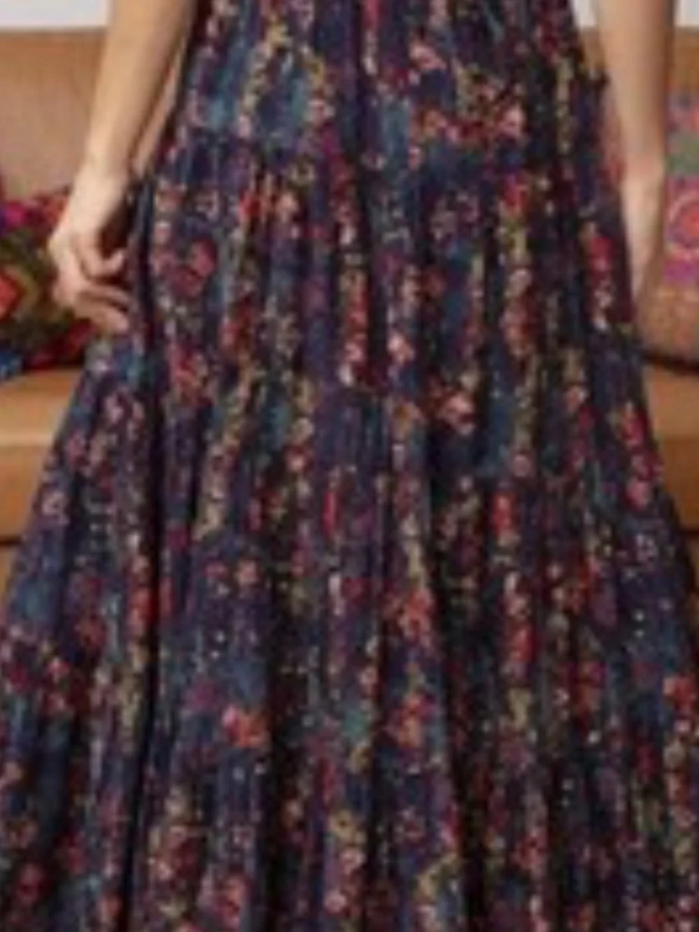 NATURAL LIFE “Hallie” Printed Halter Maxi Dress—XL - Picture 2 of 8